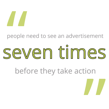 people need to see an advertisement seven times before they take action