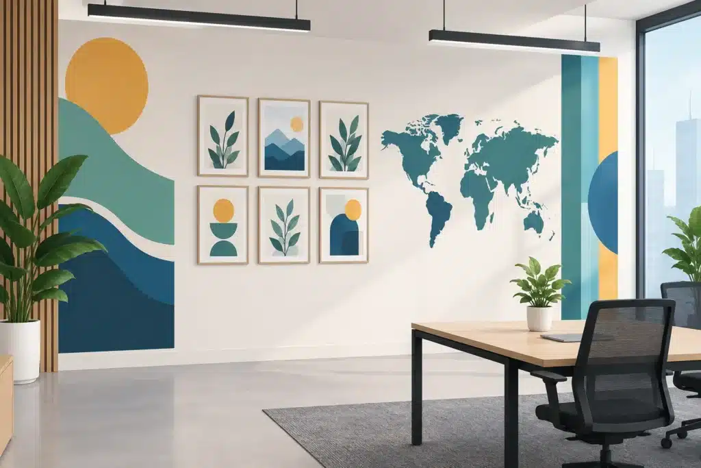 12 Office Wall Graphics Ideas That Work Harder