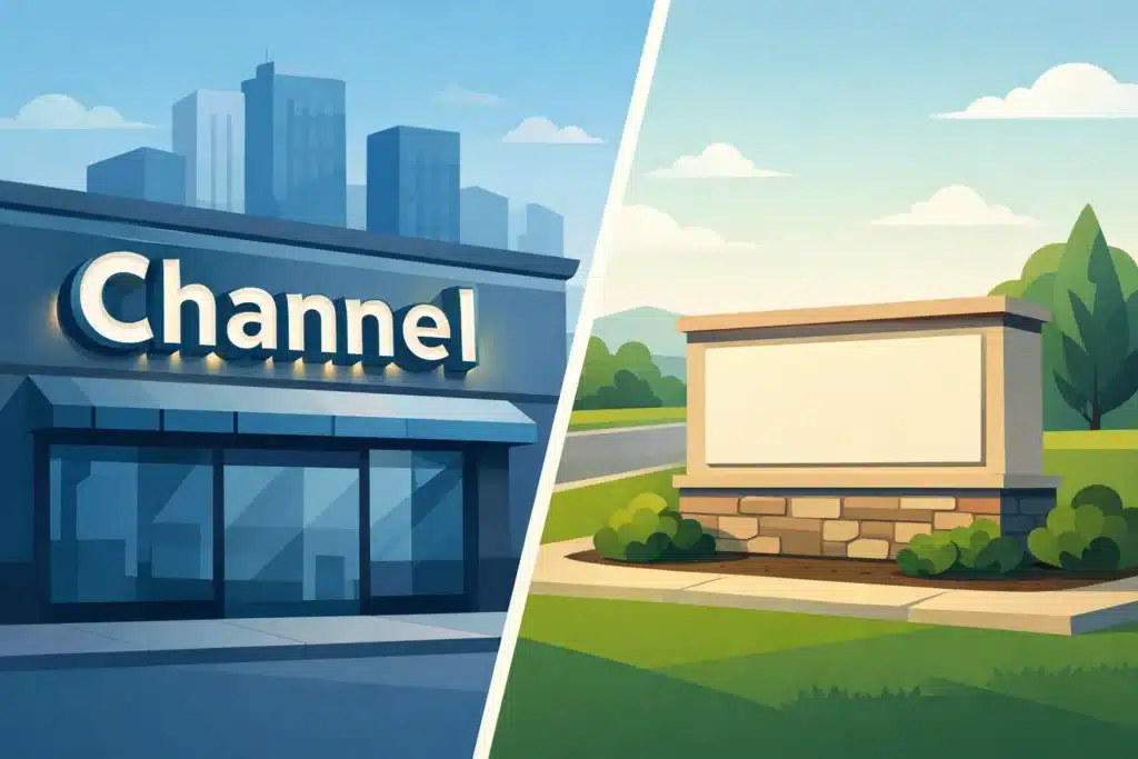 Channel Letters vs Monument Signs: Which Fits?
