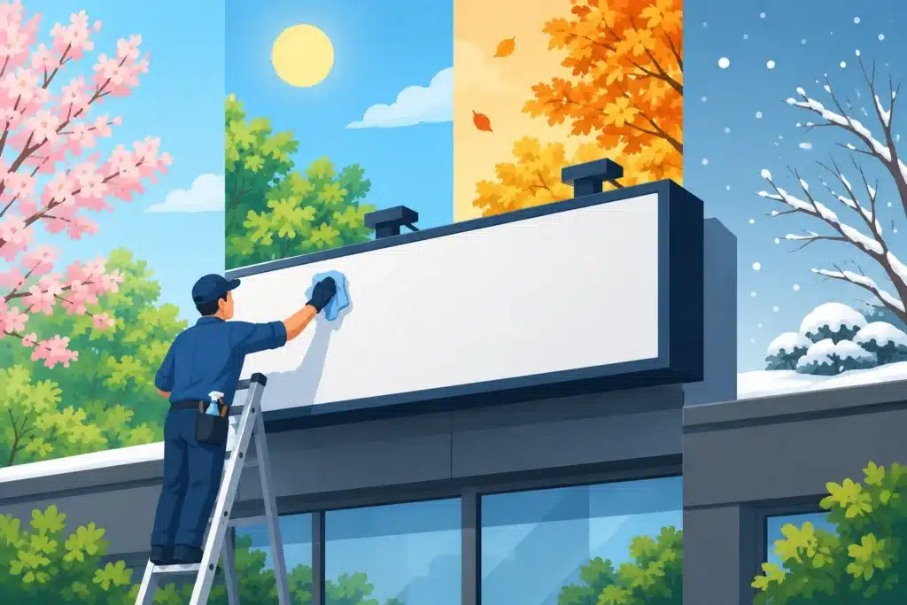 How to Maintain Exterior Signs Year-Round